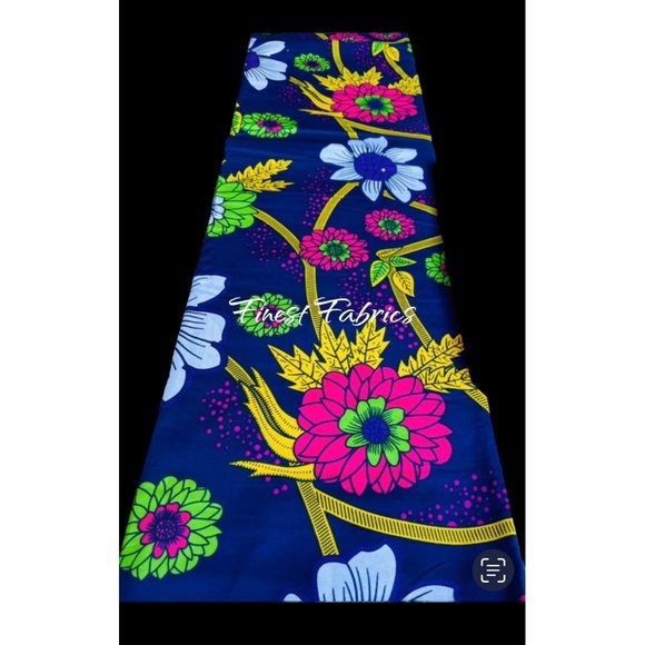 Ankara Fabric African Print Fabric Ankara Fabric By The Yard 100% Cotton Fabric - Picture 1 of 4